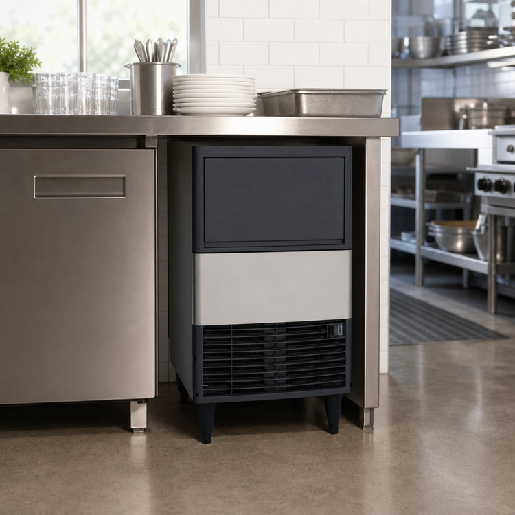 Product image #3 for Manitowoc NEO 65 Undercounter Air-Cooled Dice Cube Ice Machine with 31 lb Bin