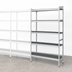 Thumbnail image #3 for Fermostock 5-Tier Perforated Polymer Shelving Unit Expansion Kit, 38W x 14D x 83H, Gray