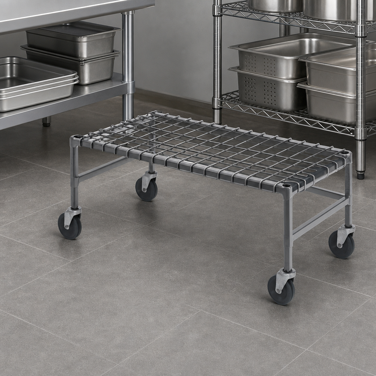 Product image #3 for EagleGard Mobile Wire Dunnage Rack, 24 x 24 x 14 Inches, 800 lb. Capacity, Hybrid Epoxy Finish