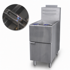 Thumbnail image #3 for Serv-Ware SGF-40N 40 lb 3-Tube Natural Gas Deep Fryer with Thermostatic Controls
