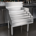 Thumbnail image #3 for Glastender 42-Inch Free-Standing 5-Step Stainless Steel Liquor Steps