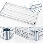 Thumbnail image #3 for Quantum 2172C 72" W x 21" D Chrome-Plated Wire Shelf, 600–800 lb. Capacity, NSF