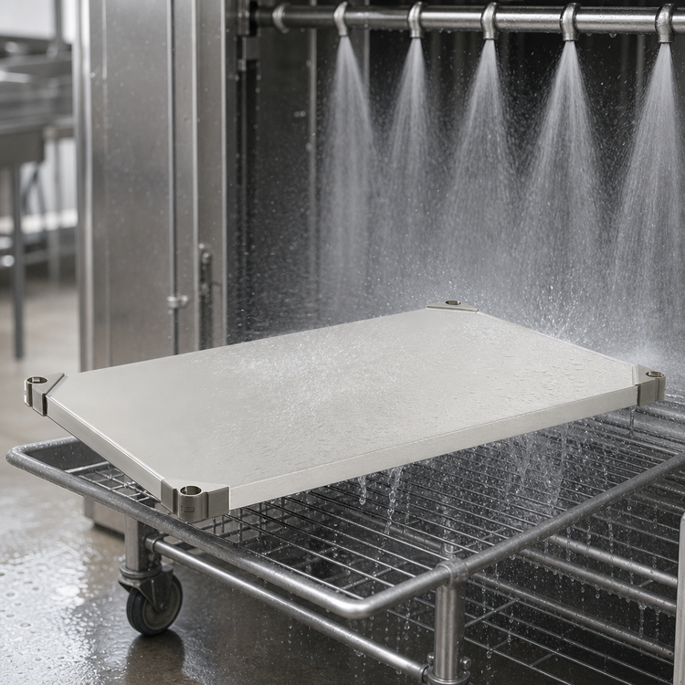 Product image #3 for Metro Super Erecta 60" x 24" Autoclavable/Cart-Washable Solid Stainless Steel Shelf