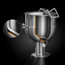 Thumbnail image #3 for Legion LP-100 100-Gallon Stationary Direct Steam Kettle, 2/3 Jacketed, Pedestal Base