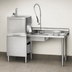 Thumbnail image #3 for Eagle Group 72-Inch Straight Soiled Dishtable with 20 x 20 x 5-Inch Pre-Rinse Sink, 8-Inch Backsplash, Right-to-Left Operation