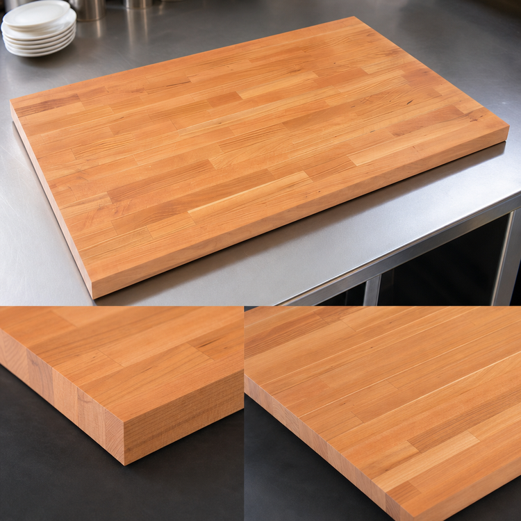 Product image #3 for Boos Block American Cherry Blended Edge Grain Kitchen Countertop, 36 x 32 x 1-1/2 Inches, Flat, No Backsplash