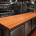 Thumbnail image #3 for Boos Block American Cherry Edge Grain Kitchen Countertop with Varnique Finish, 96 x 27 x 2-1/4 Inch