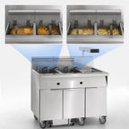 Thumbnail image #3 for Imperial (Middleby) IFSCB275EUC Electric Floor Fryer, 2-Tank Battery, 75 lb. Each, Built-In Filter, Dump Station, Computer Controls