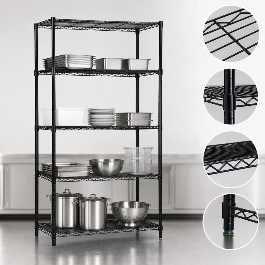 Five Wire Shelves