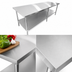Thumbnail image #3 for Sapphire 120-Inch x 30-Inch Stainless Steel Work Table with Undershelf, 16-Gauge 304 Top