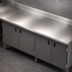 Thumbnail image #3 for John Boos Enclosed Base Work Table with Hinged Doors, 108 in. W x 30 in. D, 16-Gauge Stainless Steel Top, 5-Inch Backsplash