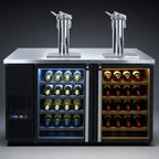 Thumbnail image #3 for Micro Matic USA Pro-Line MDD58W-E-A Dual-Temperature Wine Cooler Dispenser, 8 1/6-Barrel Capacity, Four Faucets, Self-Contained Refrigeration