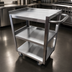 Thumbnail image #3 for Steel Works Stainless 3-Shelf Stainless Steel Bus Cart