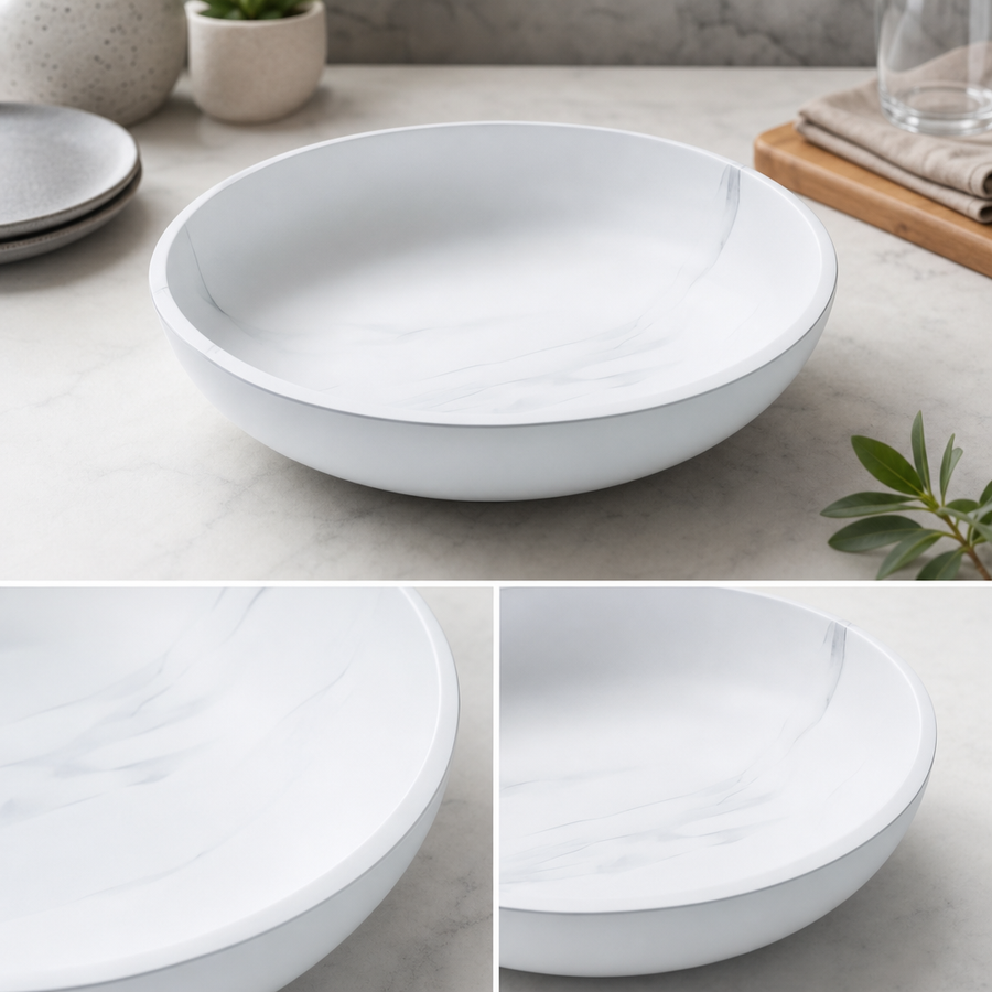 White Marble Melamine Construction