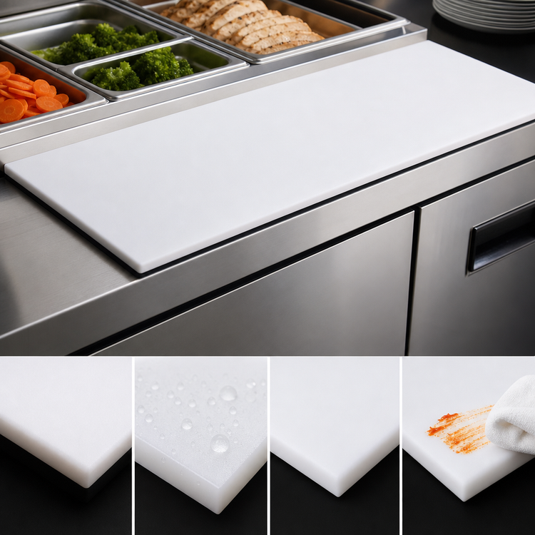 Product image #3 for John Boos Reversible Polyethylene Steam Table Cutting Board, 84 x 12 x 1/2 Inch