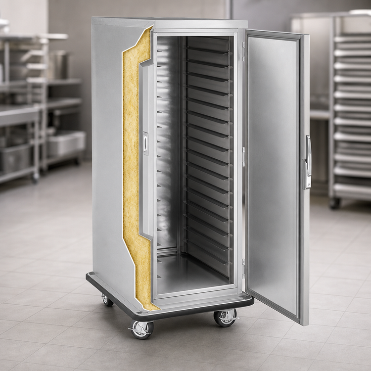 Product image #4 for FWE Insulated Non-Heated Full-Height Enclosed Transport Cabinet, 19-Slide, 18 x 26 Pan Capacity