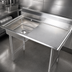 Thumbnail image #3 for 48-Inch Undercounter Stainless Steel Dish Table with Left Pre-Rinse Sink and 24-Inch Right Drainboard
