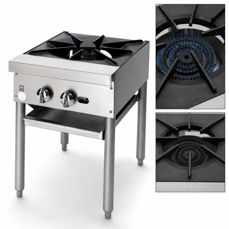 Product image #3 for Supreme 18-Inch Stock Pot Range with Three-Ring Burner, 100,000 BTU