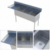 Thumbnail image #3 for Sapphire Manufacturing 3-Compartment Stainless Steel Sink with Left Drainboard and Backsplash, 98-1/2 x 29-1/2 x 44-1/4 Inches