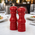 Thumbnail image #3 for American Metalcraft 6-Inch Red Wood Salt & Pepper Mill/Shaker Set