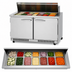 Thumbnail image #3 for Turbo Air PRO Series 48-1/4-Inch 2-Section Mega Top Sandwich/Salad Prep Table, 18-Pan, Front-Breathing