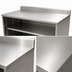 Thumbnail image #3 for 14-Gauge 304 Stainless Steel Chef Table with Open Front Cabinet Base and 5-Inch Backsplash, 48 x 36 Inches