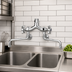 Thumbnail image #3 for T&S Brass Double Pantry Faucet with Swivel Base, 3-Inch Centers, Low Lead