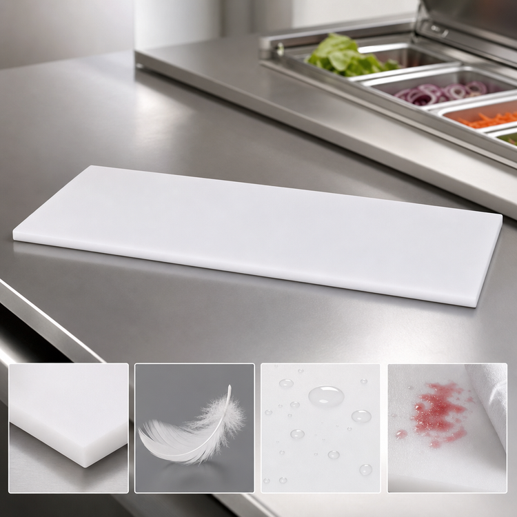 Product image #3 for John Boos Reversible High-Density Polyethylene Steam Table Cutting Board, 48 x 12 x 3/4 Inch