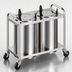 Thumbnail image #3 for Atlas Metal MOPD4H-6-1/2 Mobile Heated Plate Dispenser with (4) 6-1/2 Inch Diameter Self-Leveling Tubes