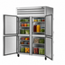 Thumbnail image #3 for True SPEC SERIES Two-Section Reach-In Refrigerator with 4 Half Stainless Steel Doors, Top-Mounted Self-Contained Refrigeration