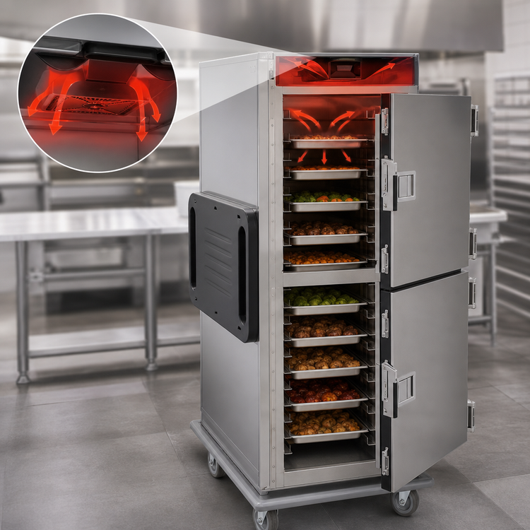Product image #3 for Cres Cor Mobile Insulated Heated Holding Cabinet with Dutch Doors, 9 Full-Size Sheet Pan Capacity, 120V