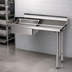 Thumbnail image #3 for Eagle Group 48-Inch Straight Soiled Dishtable with 20 x 20 x 5-Inch Pre-Rinse Sink, Right-to-Left