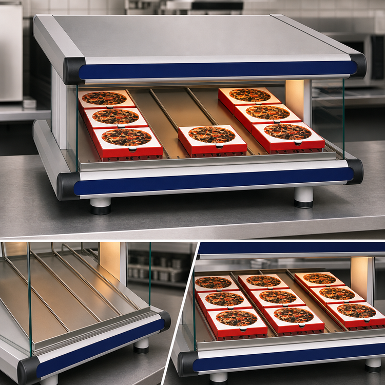 Product image #3 for Hatco Glo-Ray Designer Slant 36-Inch Single-Shelf Countertop Hot Food Merchandising Display Warmer