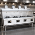 Thumbnail image #3 for York 4-Chamber Gas Wok Range with Water-Cooled Top and Stainless Steel Deck & Sides