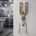 Thumbnail image #3 for T&S Brass 3/4 Inch Wall Mounted Washdown Station Mixing Valve Assembly with Thermometer and Hose Rack