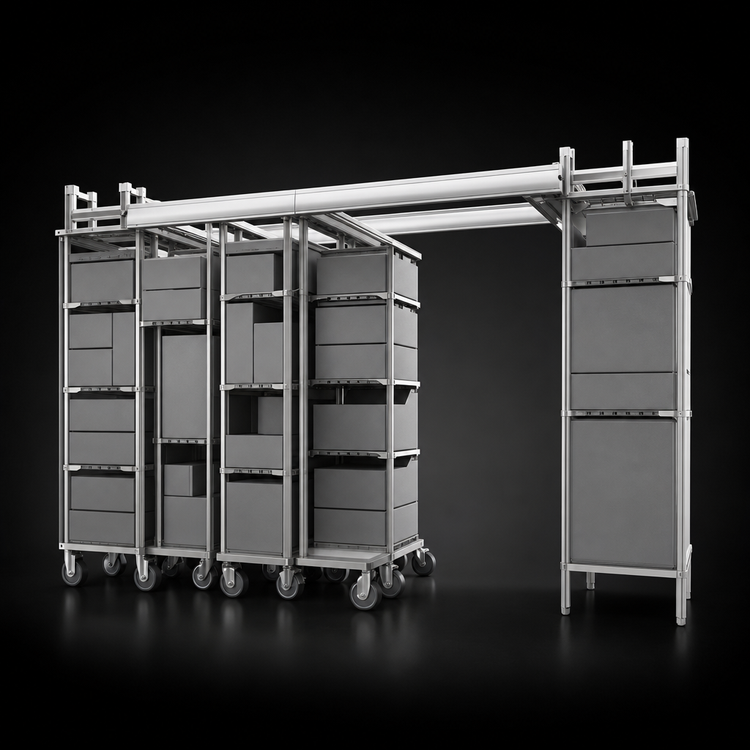 Product image #3 for Metro TOP-TRACK Super Erecta Double Deep Top-Track Mobile Unit Kit, 24-Inch Wide