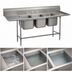 Thumbnail image #3 for Advance Tabco Regaline Floor Model 3-Compartment Sink with Left and Right-Hand Drainboards, 20 x 20-Inch Compartments, 14-Gauge 304 Stainless Steel