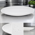Thumbnail image #4 for Crestware Alpine White 9-5/8 x 8 Inch Oval Narrow Rim Vitrified Ceramic Platter