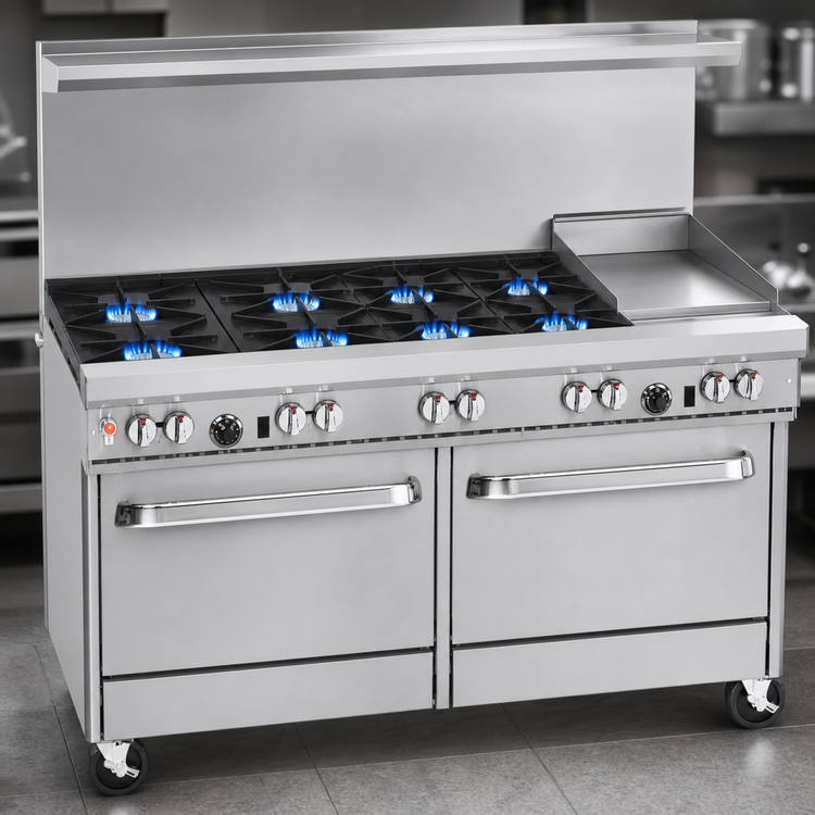 Product image #3 for Southbend Ultimate 60-Inch Gas Restaurant Range with 5 Burners, 24-Inch Griddle, Standard Oven and Convection Oven