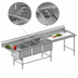 Thumbnail image #3 for Spec-Master FNP2860-3-18R-48TL Three-Compartment Prep Sink with Left Prep Area and Right Drainboard