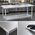 Thumbnail image #3 for Duke Manufacturing 72-Inch x 24-Inch 16-Gauge 400 Series Stainless Steel Work Table with Galvanized Undershelf