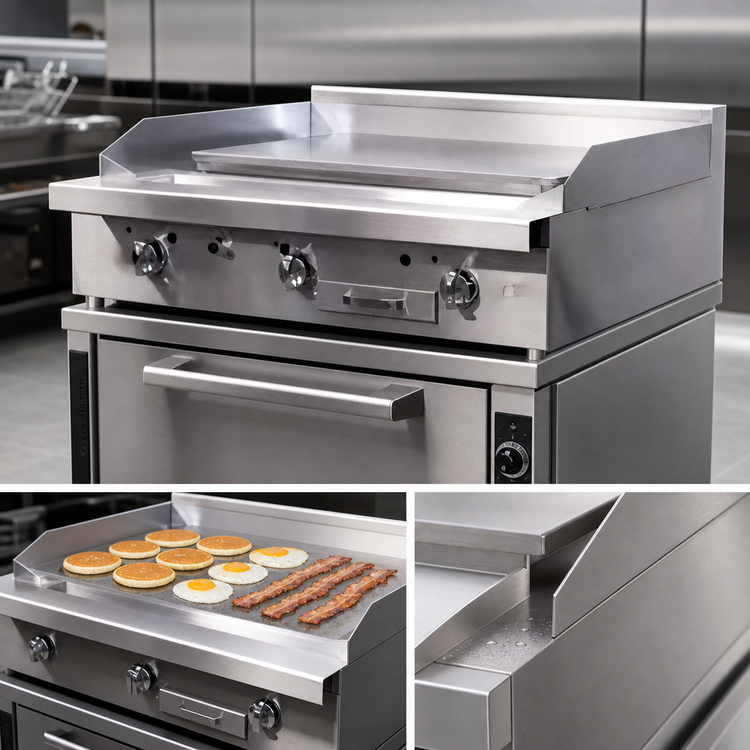 Product image #3 for Southbend Platinum Heavy Duty 36-Inch Sectional Gas Plancha Griddle Range with Convection Oven Base