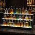 Thumbnail image #4 for Krowne Royal Series 3-Tier Lighted Countertop Liquor Display, 42-Inch, 32-Bottle Capacity, Right-Side Power Cord