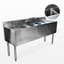 Thumbnail image #3 for Choice Two-Compartment Underbar Sink Unit with Left Drainboard and Faucet, 36-Inch W x 24-Inch D