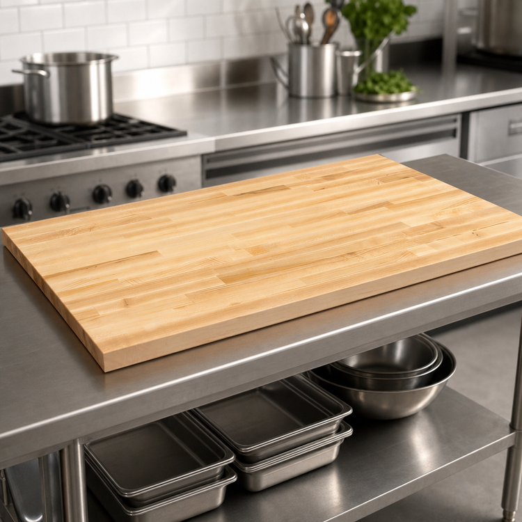Product image #3 for Boos Block Northern Hard Rock Maple Blended Edge Grain Kitchen Countertop, 144 x 36 x 1-1/2 Inches, Oil Finish
