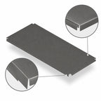 Thumbnail image #3 for John Boos EBWS-3084 84"W x 30"D Welded Stainless Steel Intermediate Shelf, 18-Gauge 300 Series, for Enclosed Base Work Tables