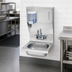 Thumbnail image #3 for Krowne Wall-Mount Stainless Steel Hand Sink with Gooseneck Faucet and Built-In Soap & Towel Dispenser