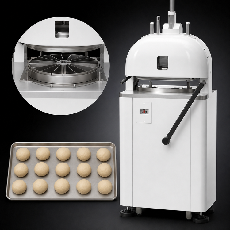 Product image #4 for Trento Manual Bun Rounding Divider, 15-Piece, 220V, 3-Phase Floor Model