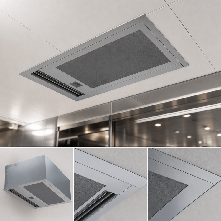 Product image #3 for Berner Architectural Recessed 16 Electric Heated Air Curtain, 48-Inch, 1 HP, 3-Phase, 14 kW