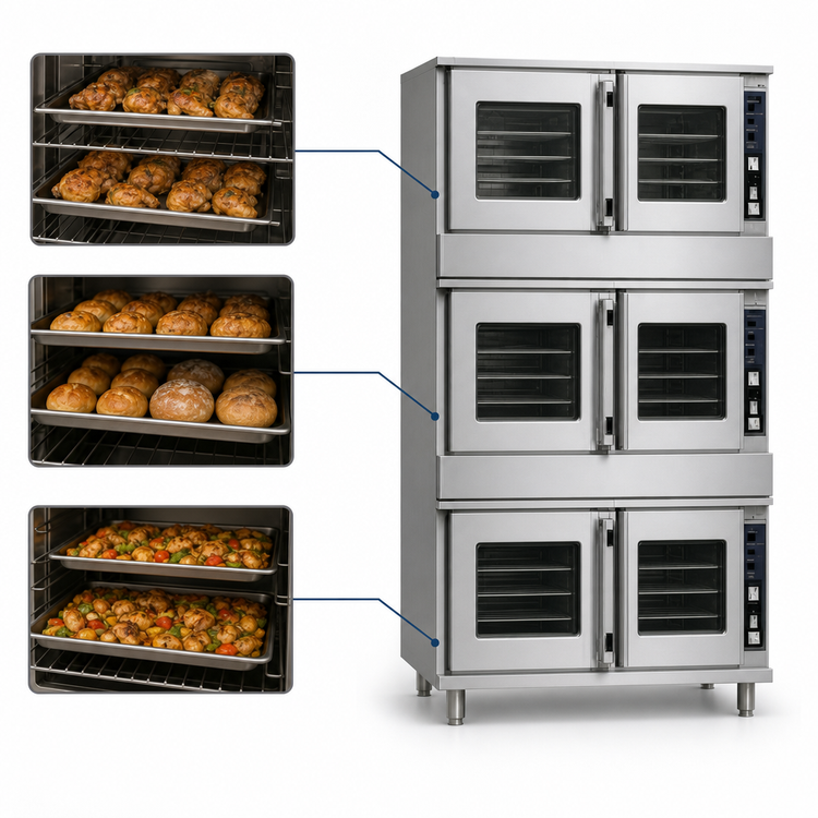 Product image #3 for Imperial Pro Series PRV-3 Triple Deck Gas Provection Oven, 36-Inch Wide